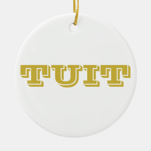 A Round Tuit Ceramic Ornament
