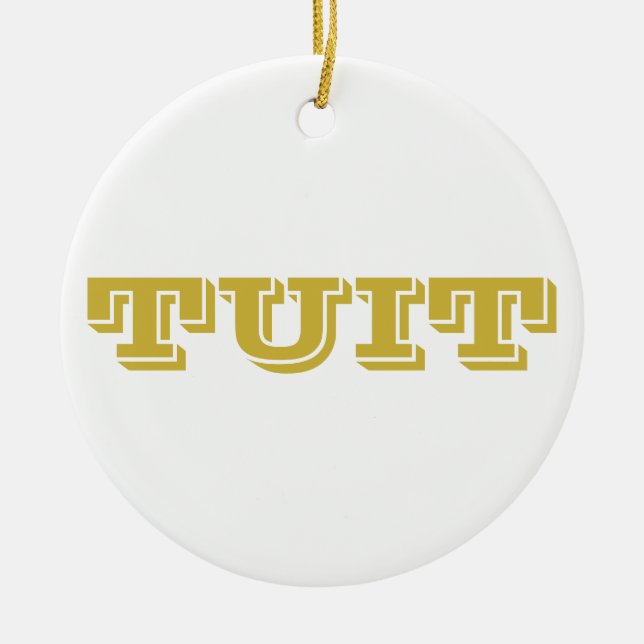 A Round Tuit Ceramic Ornament (Front)