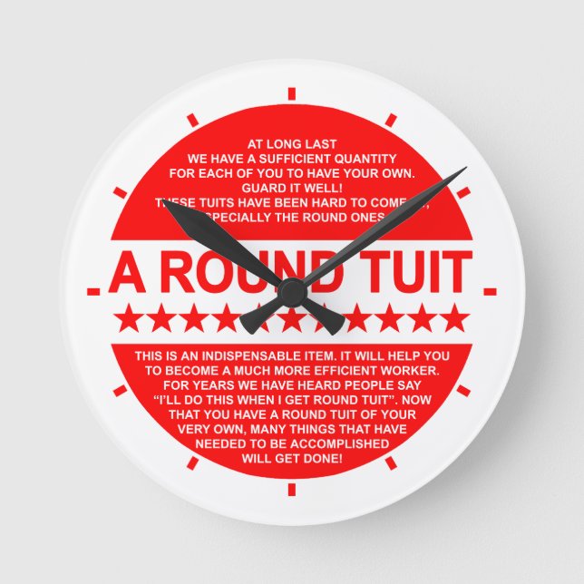 A Round Tuit Clock (Front)