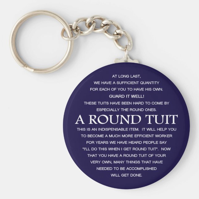 A Round Tuit Keychain (Front)