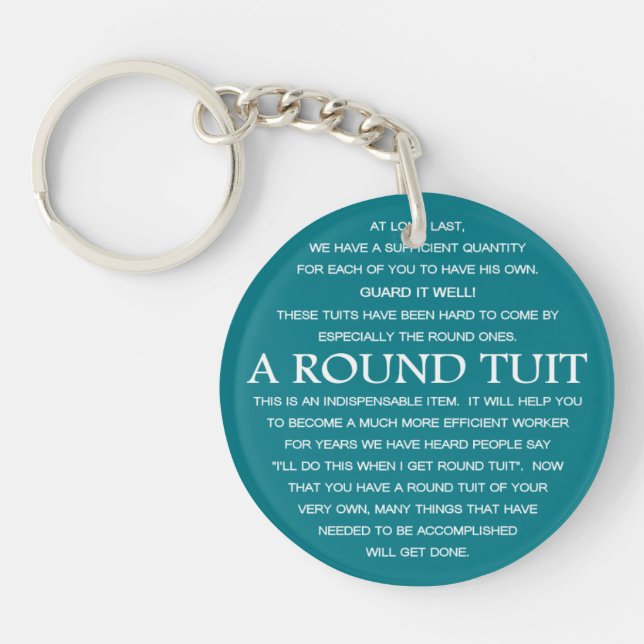 A Round Tuit Keychain (Front)