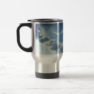 A row of clouds travel mug