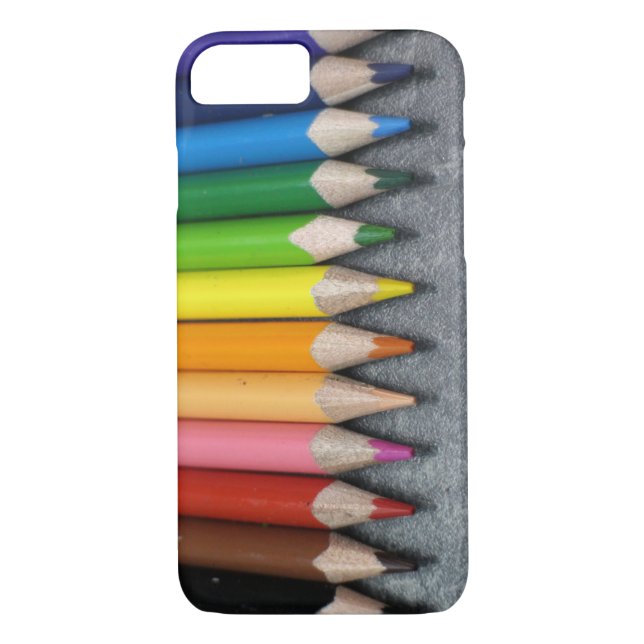A Row of Coloured Pencils. Case-Mate iPhone Case (Back)