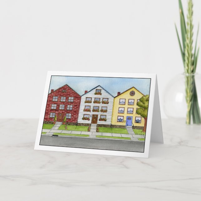 A Row Of Houses Card (Front)