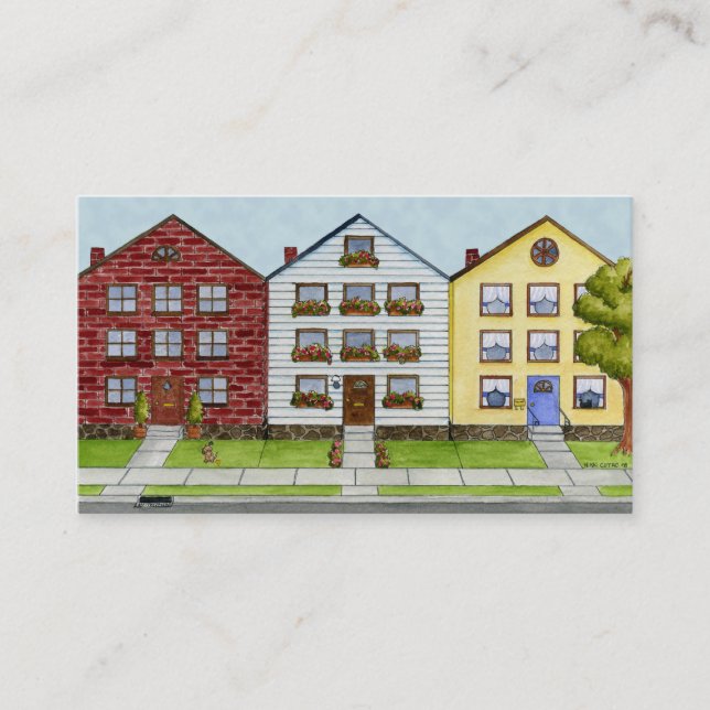 A Row Of Houses Profile Card (Front)
