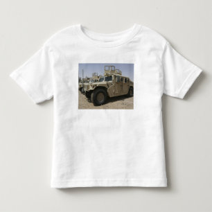 A row of humvees from Task Force Military Polic Toddler T-shirt