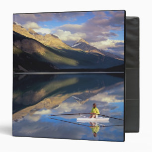 A rower on Banff Lake in the Canada MR) Binder