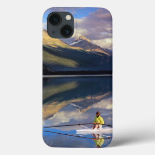 A rower on Banff Lake in the Canada MR) iPhone 13 Case