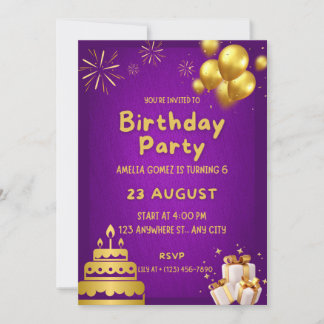 "A Royal Celebration: Join Us for a Violet-Themed Invitation