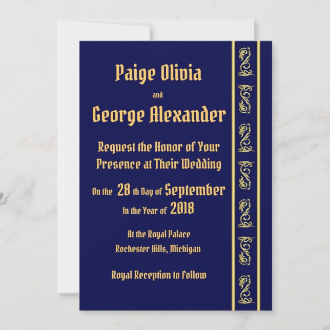 A Royal Wedding Invitation (Front)