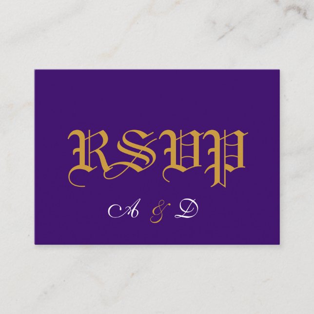A , RSVP, ENCLOSURE CARD (Front)