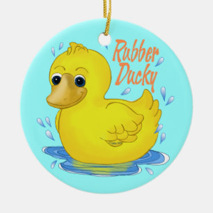 A Rubber Duck Ceramic Ornament