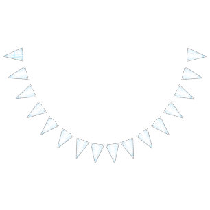 A rug featuring a blue and white creative arts mot bunting flags