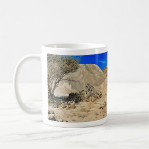 A rugged, arid landscape  coffee mug
