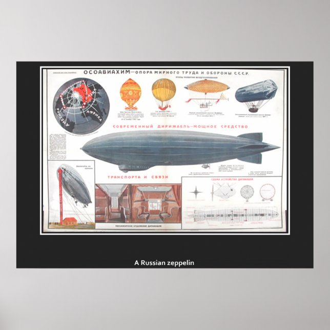 A russian Zeppelin Vintage Print (Front)