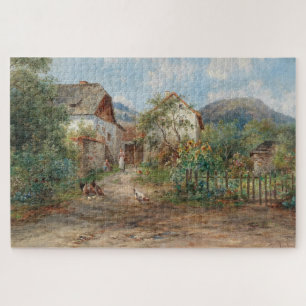 A Rustic Garden in Blossom in the Countryside Jigsaw Puzzle