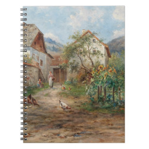 A Rustic Garden in Blossom in the Countryside Notebook