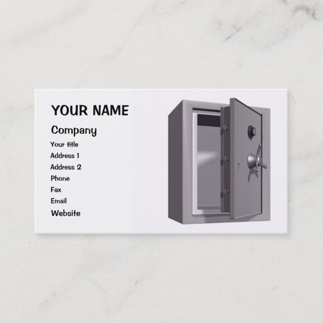 A 'safe' business card (Front)