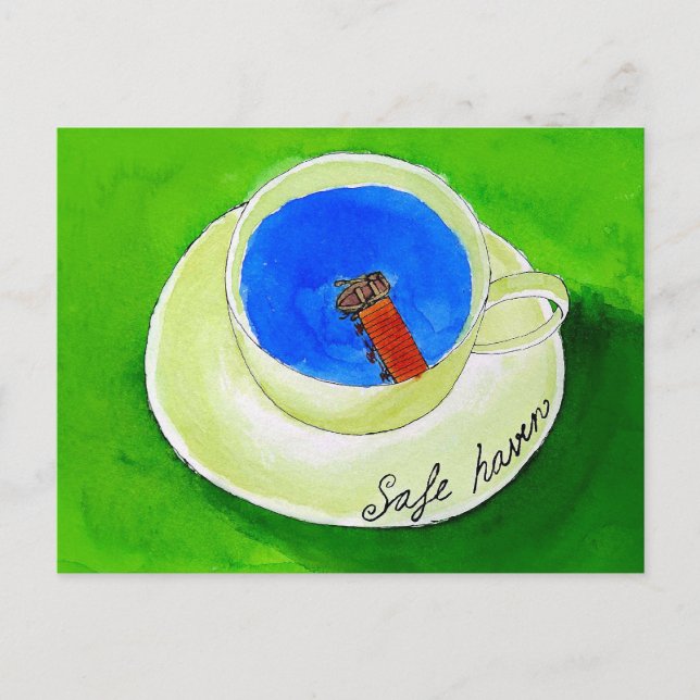 A safe place to land postcard (Front)