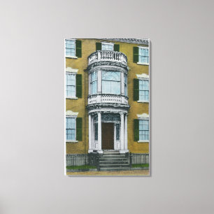 A Safford Porch, a Salem Doorway Canvas Print