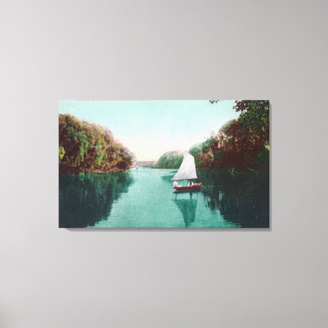A Sailboat on the Feather RiverMarysville, CA Canvas Print (Front)