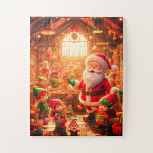 A Sample of Some of His Toys - Santa on a Holiday Jigsaw Puzzle