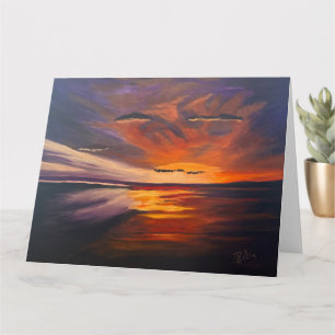 A San Diego Sunset, Original by Gary Poling Card