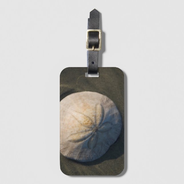 A Sand Dollar On The Beach Luggage Tag (Front Vertical)