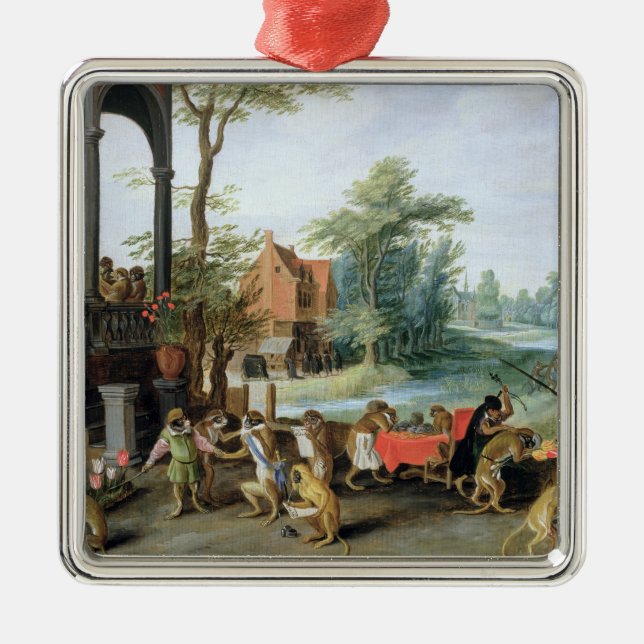 A Satire of the Folly of Tulip Mania Metal Ornament (Front)
