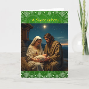 A Saviour is Born Holiday Card