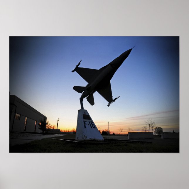 A scale model of an F-16 C Fighting Falcon Poster (Front)