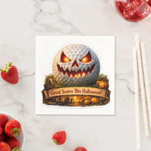a scarry halloween napkin