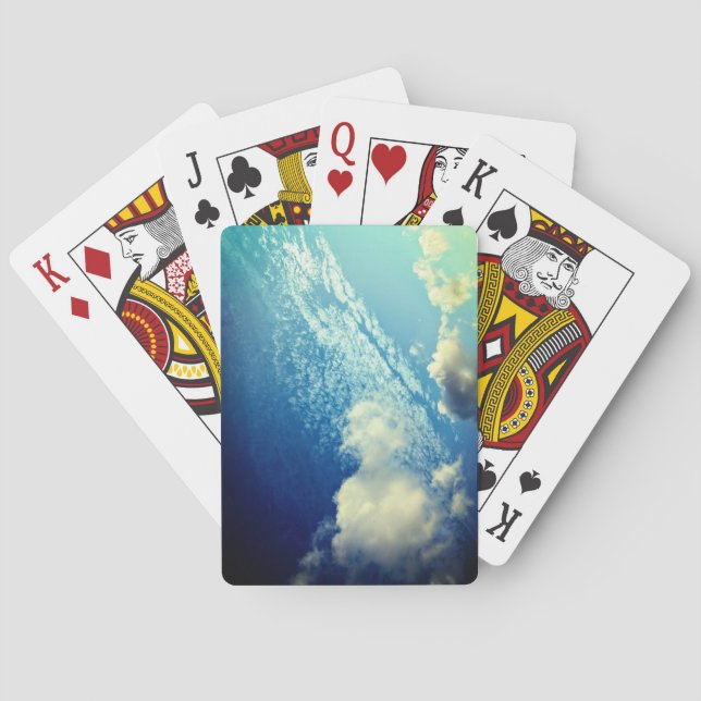 A scatter of clouds playing cards (Back)