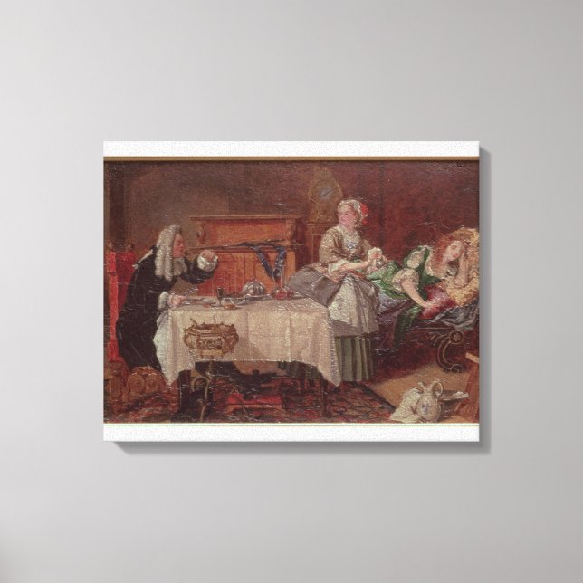 A Scene from 'Tartuffe' by Moliere, 1850 Canvas Print (Front)