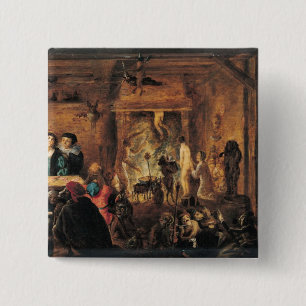 A Scene of Sorcery, 1633 2 Inch Square Button