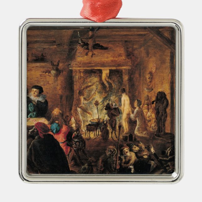A Scene of Sorcery, 1633 Metal Ornament (Front)