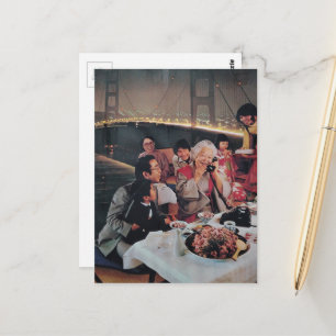 A Scenic Dinner at the Bridge Postcard