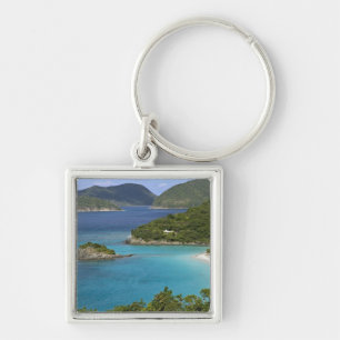 A scenic of Caneel Bay from a road at St. John Keychain