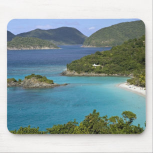 A scenic of Caneel Bay from a road at St. John Mouse Pad