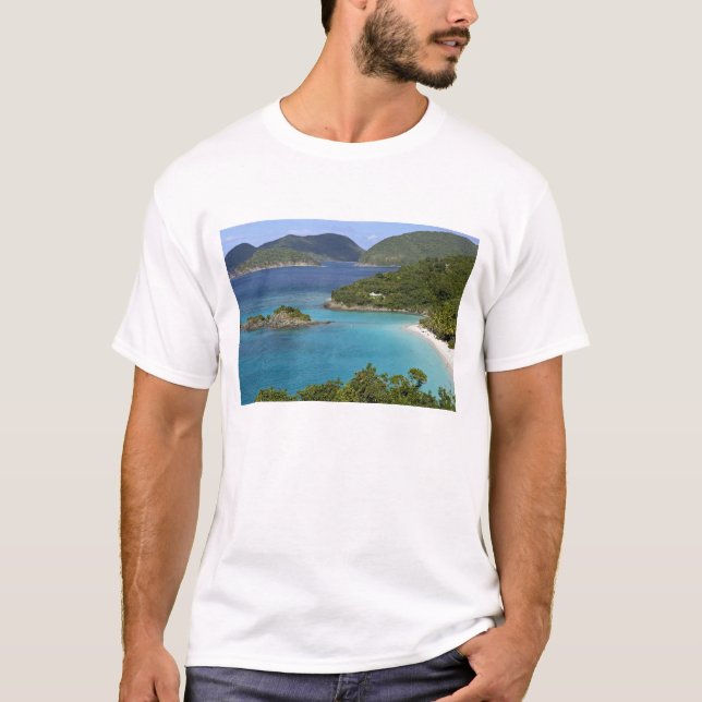 A scenic of Caneel Bay from a road at St. John T-Shirt (Front)