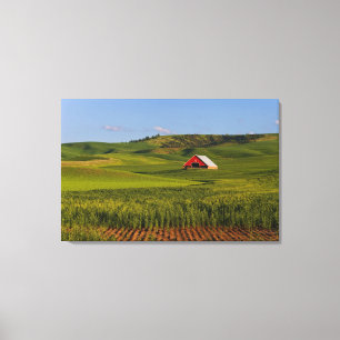 A scenic view of a barn in Moscow Idaho. Canvas Print
