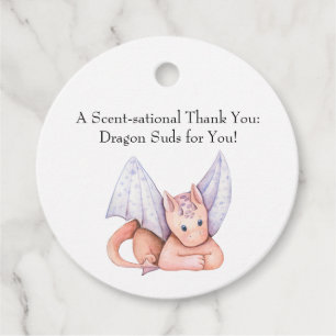 A Scent-sational Thank You: Dragon Suds for You! Favour Tags