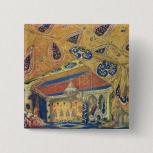 A Scheherazade Salon 2 Inch Square Button