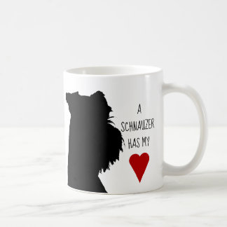 "A schnauzer has my heart" mug