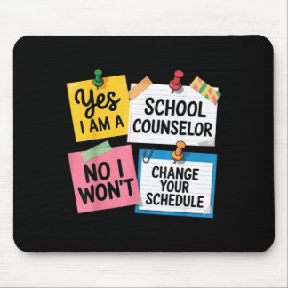 A School Counsellor Funny Education Schedule Offic Mouse Pad