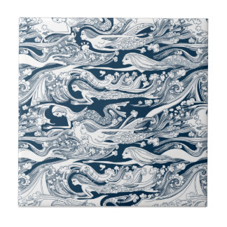 A School of Mermaids swim by Tile