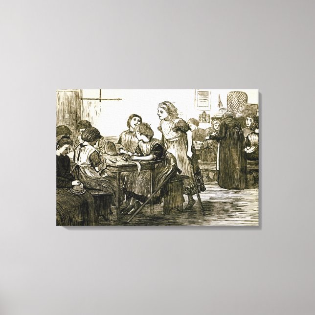 A Schoolroom Canvas Print (Front)