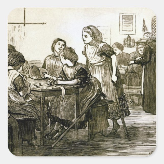 A Schoolroom Square Sticker (Front)