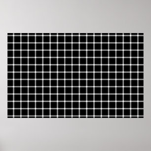 A scintillating black and white grid optical illus poster