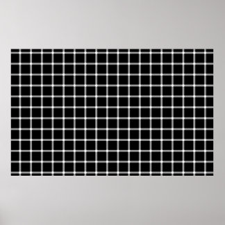 A scintillating black and white grid optical illus poster
